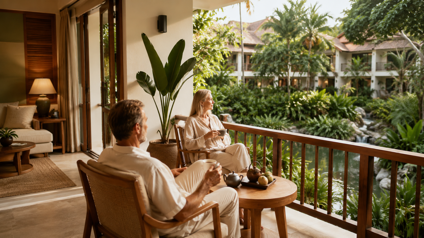 A calm, reassuring moment of planning ahead in Thailand